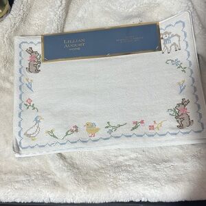 Lillian August Home Easter needlepoint reversible placemats set of 4